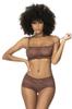 2-Piece Lace Set, Camisole Top and Shorty Color Cocoa Mal206 Coco