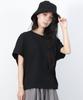 Deumakeu Standard Fit Solid French T-Shirt Black