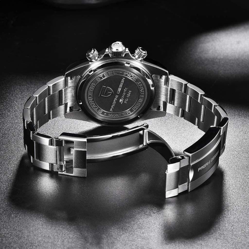 Pagani Design SEIKO Quartz Daytona with Ceramic Dress Stainless Steel Sapphire PAGANI DESIGN Men's Watch, Japanese-made Movement, Chronograph, Case,