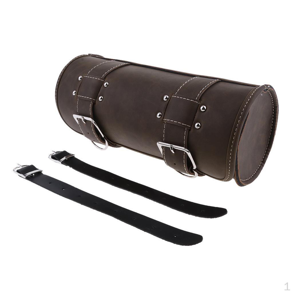 

1 шт., универсальная седельная сумка из искусственной кожи для мотоцикла, аксессуар для инструментов коричневый