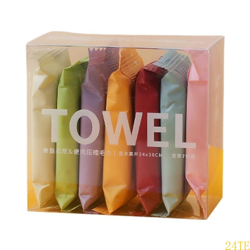 

Сжатые хлопковые полотенца для лица Нежные для кожи Удобное банное полотенце для путешествий и ежедневной уборки