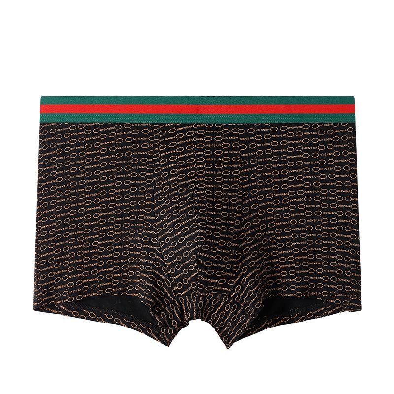 Large Size Men'S Panties Modal Boxers Mid-Rise Boys' Quad Pants Printed Men'S Shorts