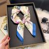Spring and Autumn NEW Floral Square Scarf Women Satin Shawl Wrap Hijab Female Hair Luxury Headkerchief Sun Protection Bandana