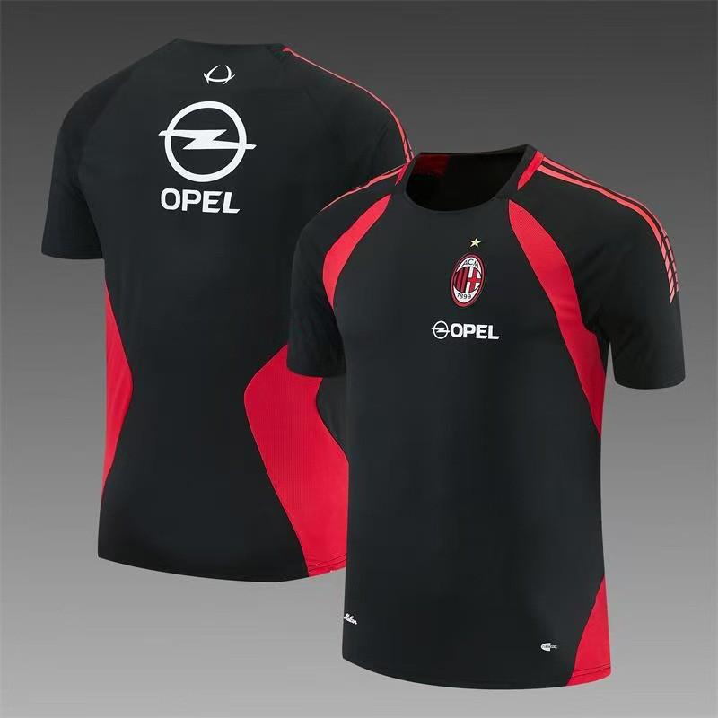 Vintage Football Training Jersey AC Milan Man U Brazil Long Short Sleeve Soccer T-Shirt