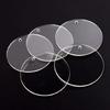Round Shape Plastic Transparent Keychain Charm Blank for DIY Projects Crafts