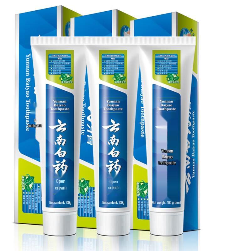 Yunnan Baiyao Mint Refreshing Toothpaste 3-Pack