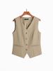 2026 Spring/Autumn Women's Slim Suit Vest - Cropped Layering Tank Top