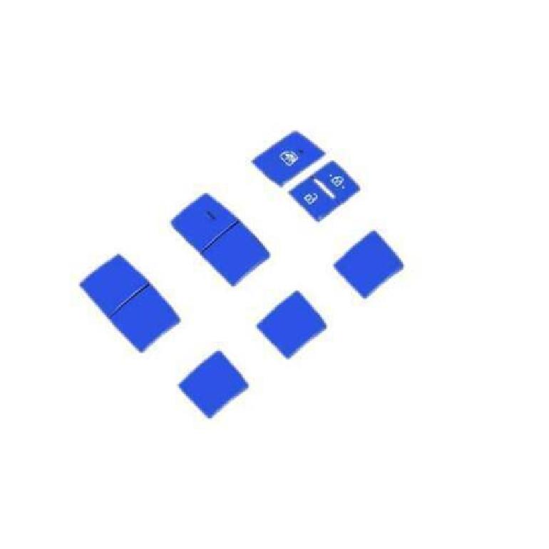 Lock Button Sticker Blue Aluminum For Toyota Corolla - Glass Window Lift