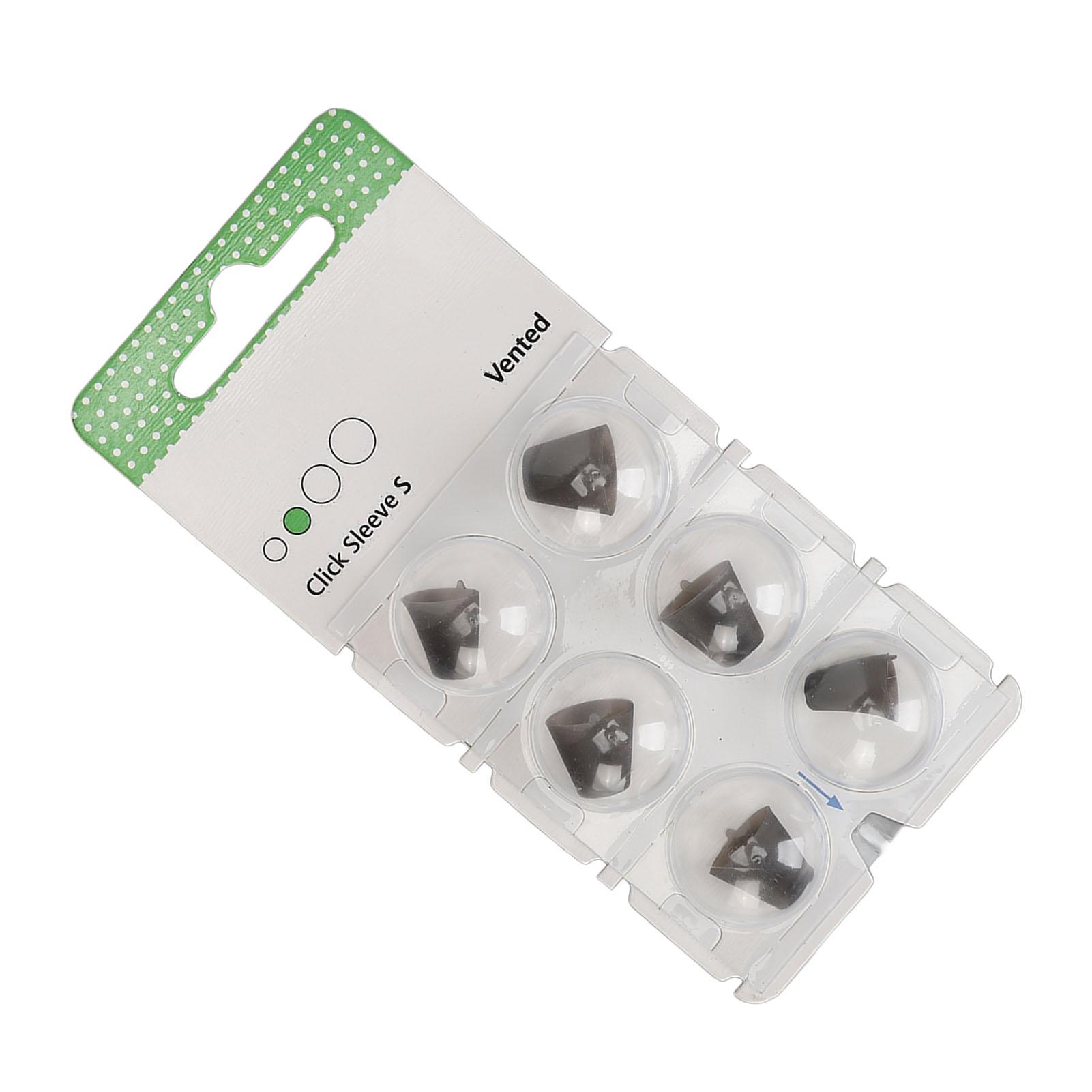 

6pcs Click Sve Vented Silicone Anti Static Washable Sound Amplifier Click Sve Accessory Black