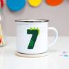 Number 1-9 Boys Dinosaur Enamel Mugs Creative Cartoon Animal Kids Dessert Juice Cola Cups Kindergarten Baby Child Birthday Gifts