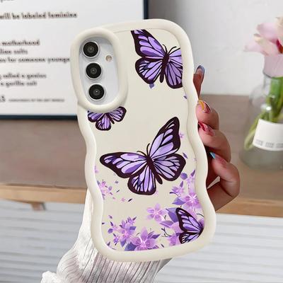 Case for Samsung Galaxy A12 A21s A11 A16 A13 A52 A14 A15 Soft Phone Cover A06 A23 A03 A22 A53 A04 A05 A33 INS Retro Butterfly