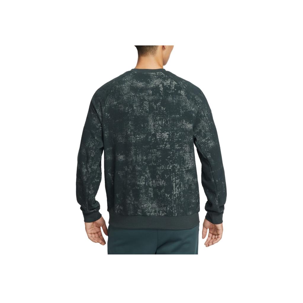 Nike Primary FW25 Therma-FIT Swoosh Crew Neck Pullover Warm Long Sleeve Sweatshirt Men Sweatshirt Seaweed-Green HV3806-390