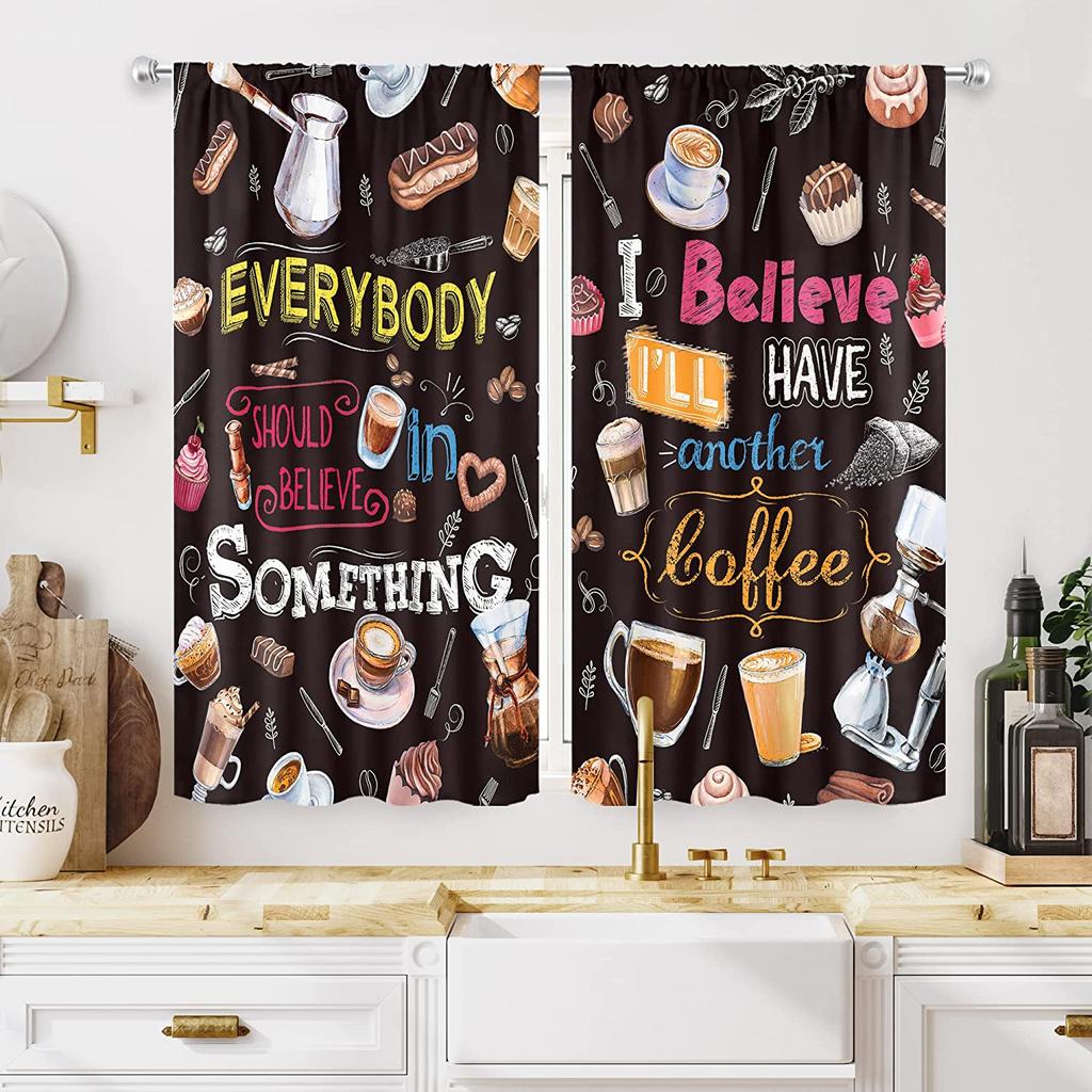 Red Wine Wood Barrel Window Curtains, Fruit and Vegetable Curtains, Bedroom, Living Room, Bathroom, Kitchen, Door Hall