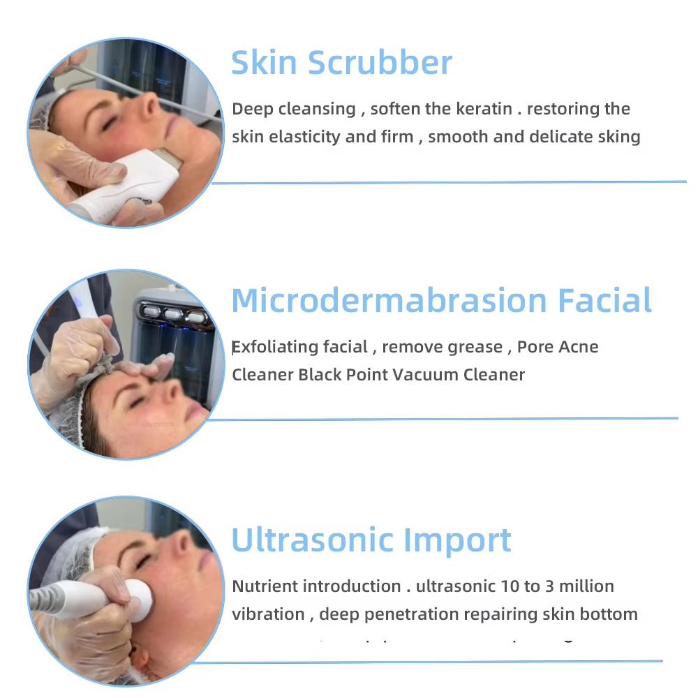 Hydro Wasser Sauerstoff Jet Peel Maschine Oxy Spray Gesichtsmaschine Gesichtsreinigung RF Lifting Dermabrasion Hautpflege Schönheitsgerät Spa