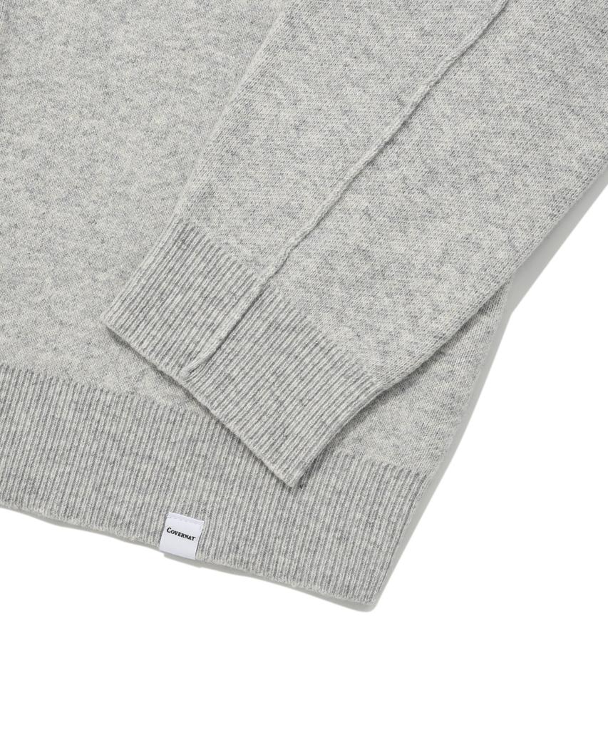 COVERNAT Authentic C Logo Cardigan Melange Gray