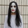 Female Latex Ghost Mask With Long Hair Design For Halloween And House Haunted