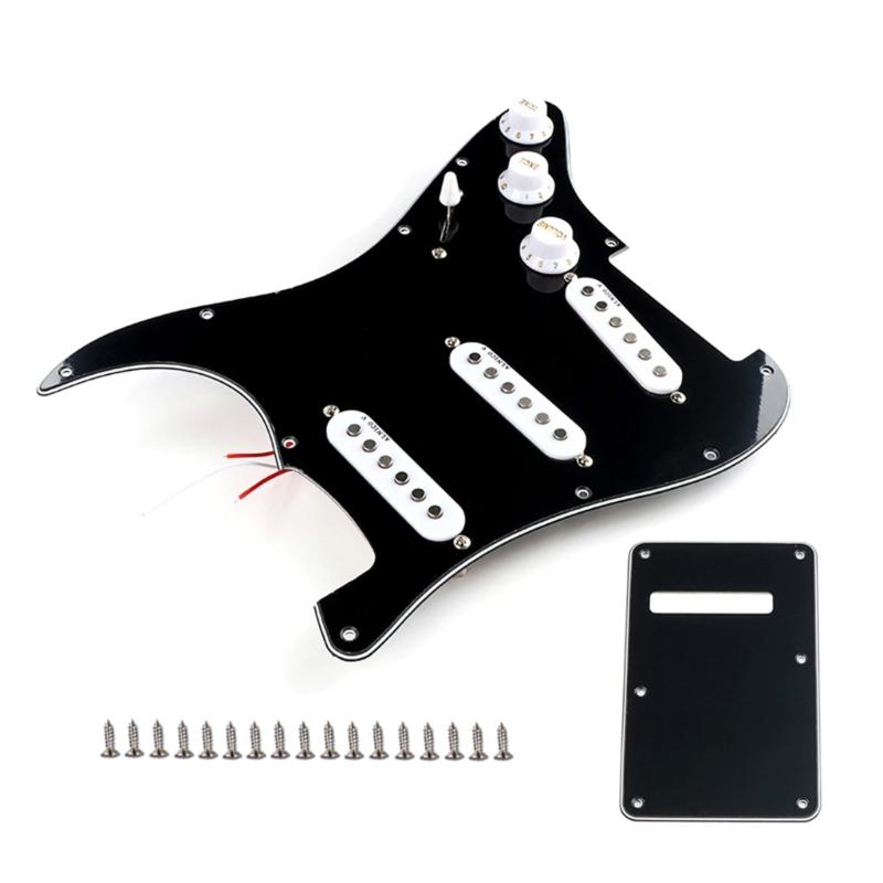 Prewired Pickups Set Loaded Pickguard Pickups Guitar Alnico 5 Pickups SSS Single Coil Pickups Cover Set Loaded Humbucker