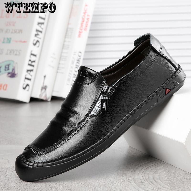 Hombres Zapatos de cuero genuino Slip On zapatos azules Mocasines de cuero  real Zapatos mocasines para hombres comprar a buen precio — entrega  gratuita, reseñas reales con fotos — Joom