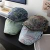 New Spring And Autumn Line Embroidery Denim Forward Hat Hat Men'S And Women'S Fashion Short Brim Sunshade Newsboy Cap Gorras