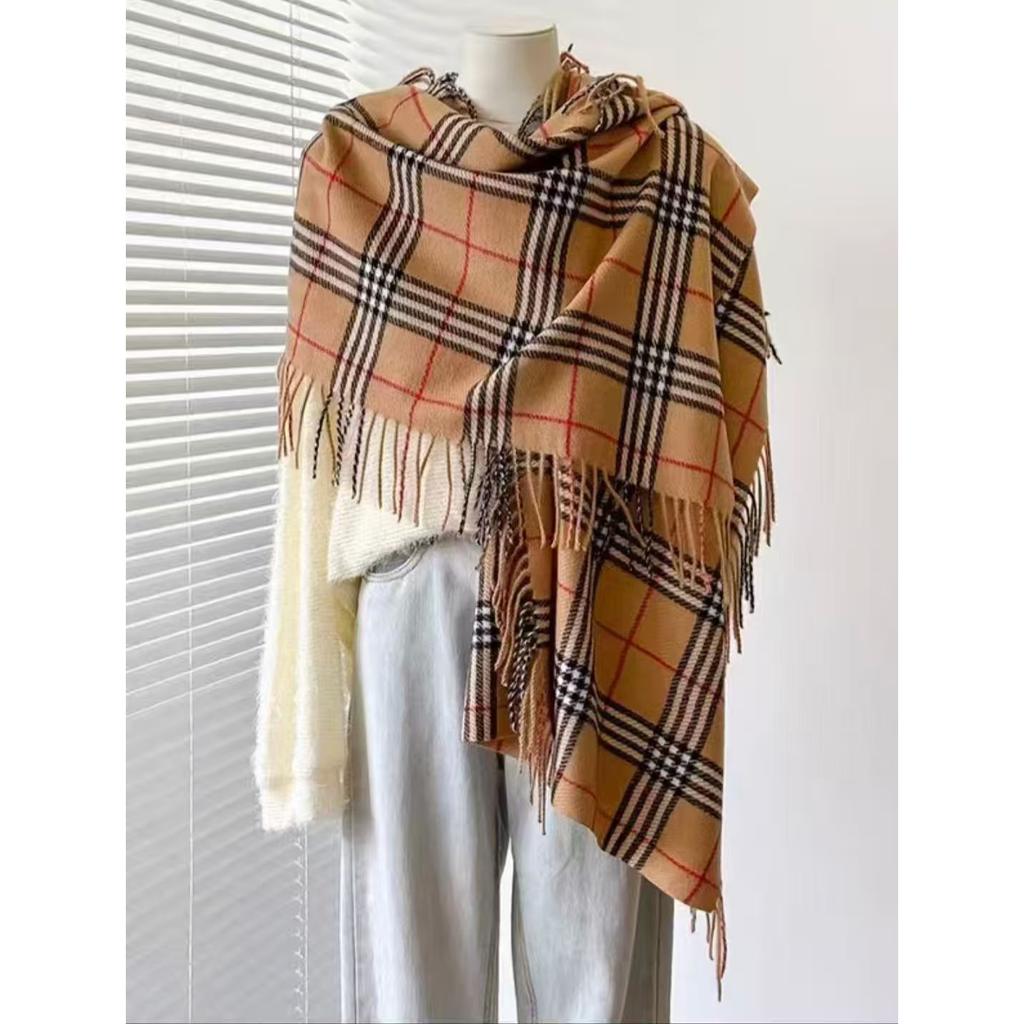 New British Plaid Scarf Schoolgirl Couple Versatile Winter Fringed Shawl Warm Jinjing
