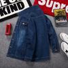 Plus Size  Denim Jacket Winter Classic Casual Jeans Jackets Fashion Hip Hop Male Streetwear Fat