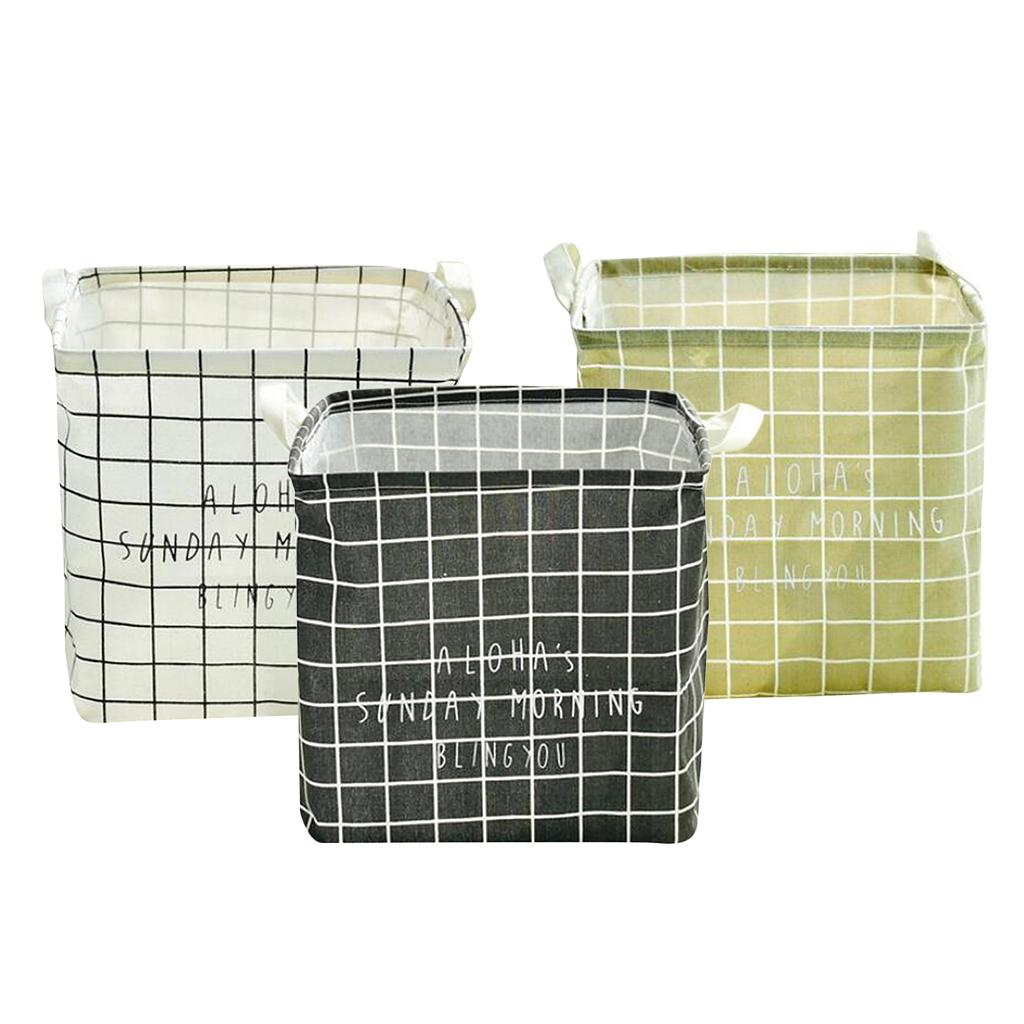 3 Kitchen Storage Basket With Handles, Laundry Hamper Toys Bucket
