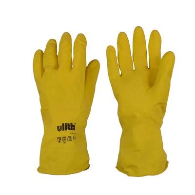 Yellow Latex Work Gloves, Size L