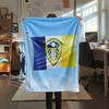 Leeds United, vzorovaná flanelová deka, vysoká kvalita, pohodlná pro všechna roční období, domácí dekorace, teplo a pohodlí, ideální jako dárek.