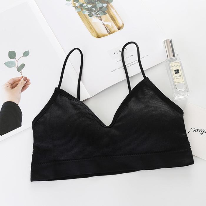 

Strappy Seamless Women s Camisole Bandeau with Chest Pads One Size [40-70 kg]