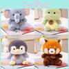 Dinosaur Elephant Panda Penguin Cartoon Animal Sitting Plush Pendant Doll