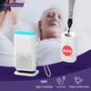 Botão de Chamada de Emergência Recarregável à Prova d'Água de Longa Distância para Idosos – Campainha de Monitoramento Sem Fio Vibratória e Piscante