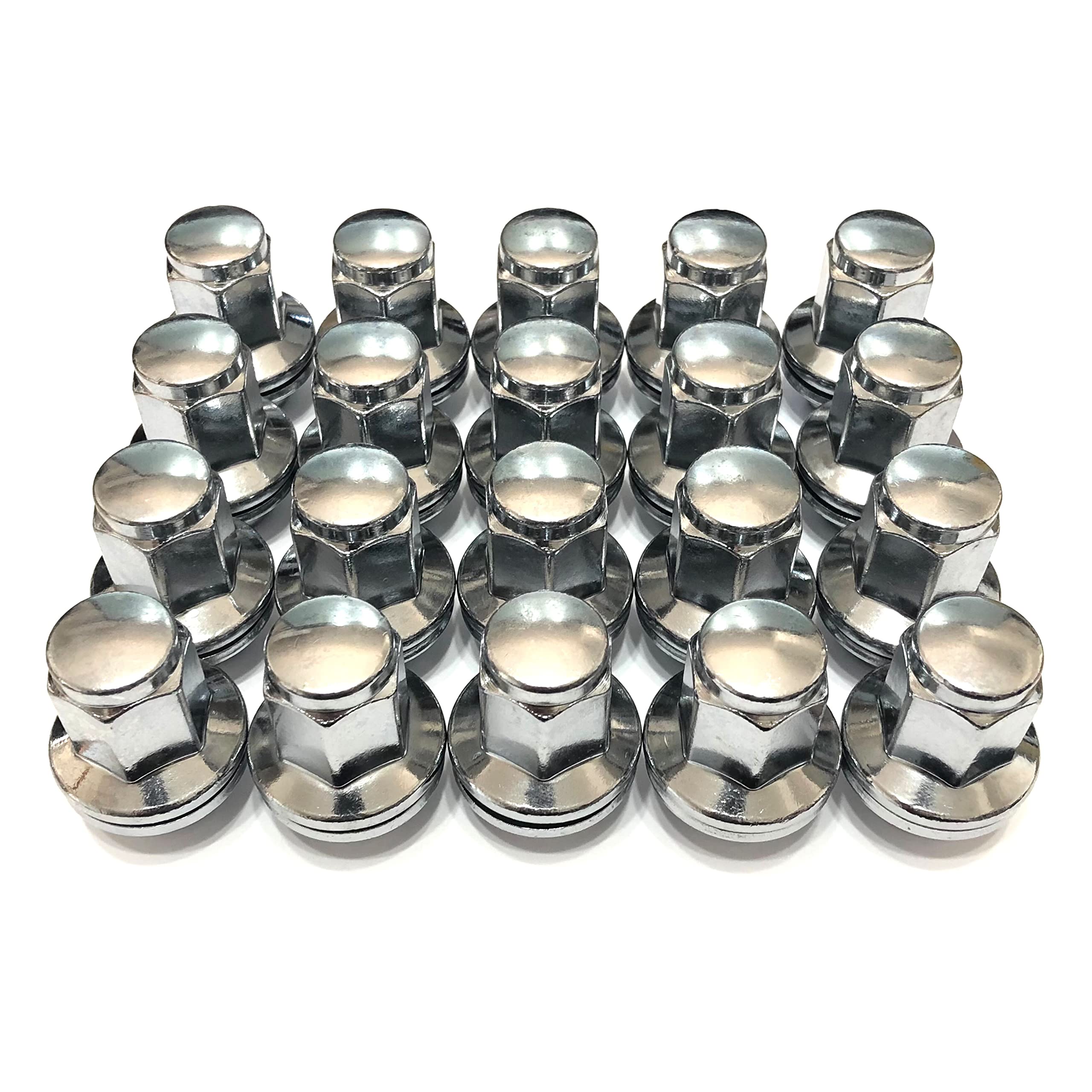 

Deepa M14 x P1.5 Universal Toyota Genuine Wheel Nuts, Silver, 20 Pieces, for Lexus Tundra, Sequoia, Land Cruiser LS460, LS600, and LX570