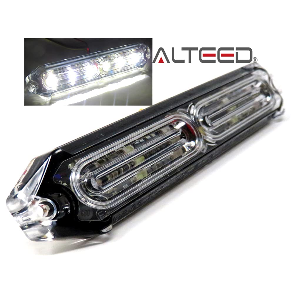 ALTEED Small Thin LED Flashlight 24 Synchronization Compatible with Vehicles Light Bar, Patterns, Function, 12V/24V (White Emitting)