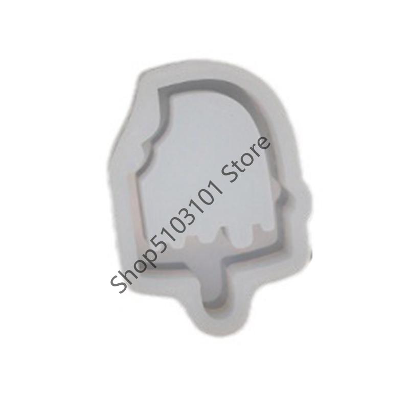 X6HE Bear Epoxy Resin Molds Shaker Dinosaur Photo Frame Keychain Pendant Silicone Jewelry Making Decorations DIY