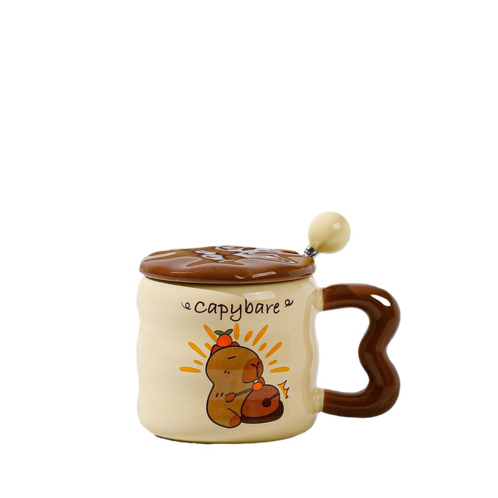 Kapibala Mug Internet Celebrity Capybara Cup Cute Cartoon Ceramic Water Cup Milk Fufu Coffee Cup Souvenir