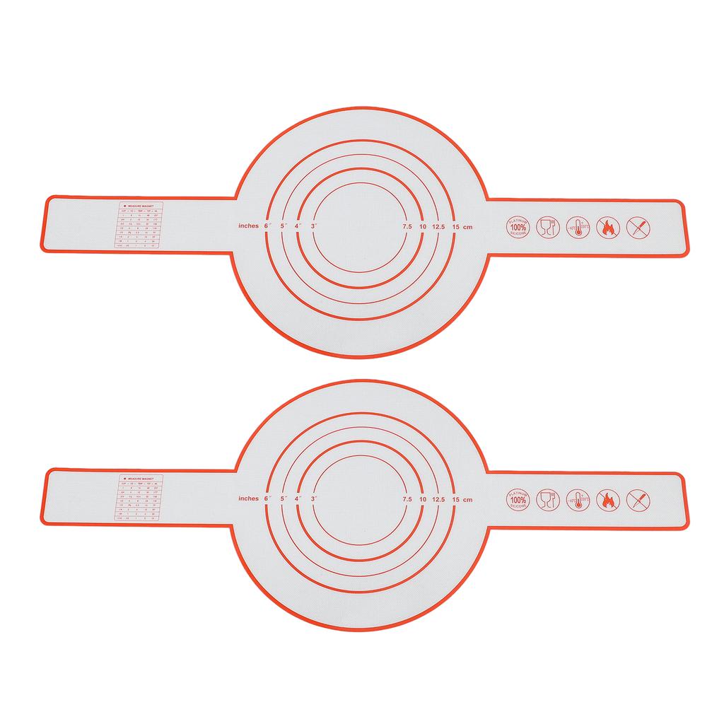 2pcs Bread Sling Silicone Heat Resistant Reusable Anti Stick Bread Baking Mat for Cooking Red