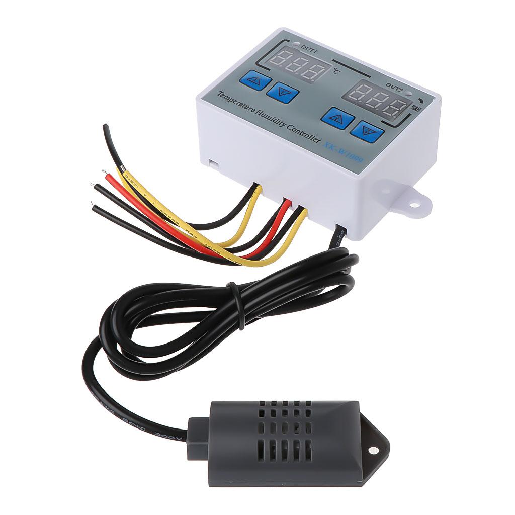 Temperature Humidity Controller with Temperature Humidity Sensor Digital Temperature Humidity Meter Egg Incubator 10A