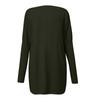 Women's Casual Fashion Color Long Sleeve O-Neck Pullover Medium Length Top