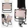 Portable Folding Reclining Chair Camping Beach Seat with Steel Frame Outdoor Fishing Picnic Lightweight Foldable Stool