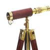 Solid Brass Floor Standing Telescope with Wooden Tripod Stand - Gifts -