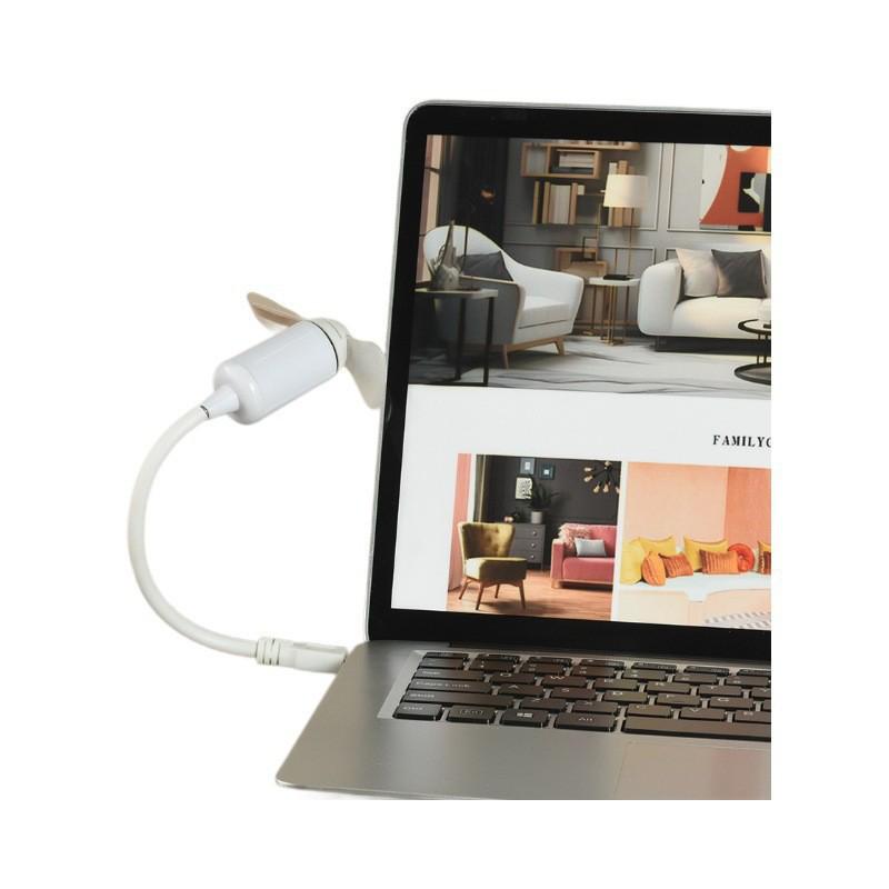Mini LED Clock Fan: Flashing Words USB Novelty Gift