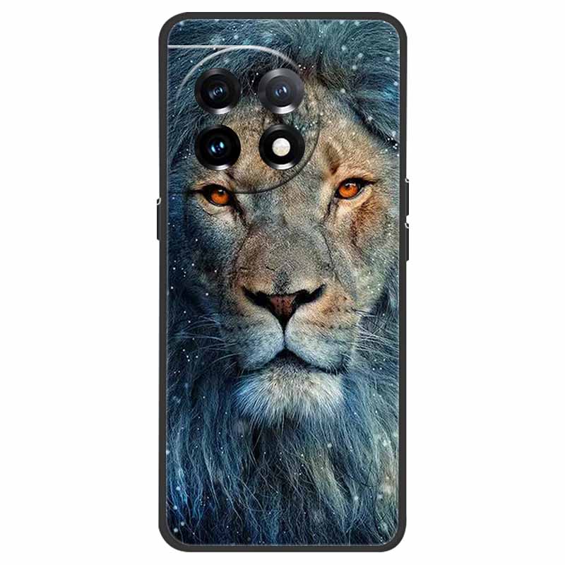 Für OnePlus 11 Hülle OnePlus11 5G Stoßfest Weiches Silikon TPU Rückseite für OnePlus 11 One Plus 11 5G Handyhüllen Niedliche Katze Wolf