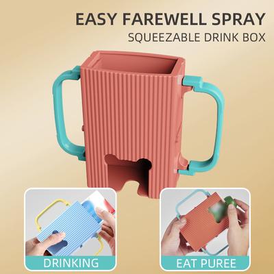Adjustable Toddler Juice Box Holder Baby Food Juice Box Anti-Extrusion Bracket Milk Carton Cup Holder