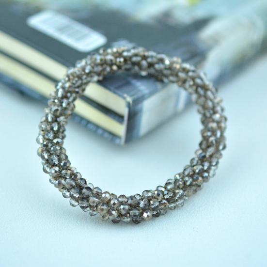 Bracciale elastico con strass lucido, braccialetto, corda per capelli, fascia per capelli, Nepal, gioielli da donna