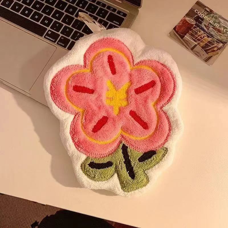 1 PZ Asciugamano da mano da appendere Celebrità di Internet Fiore ricco Asciugamano da mano Cucina Bagno Asciugatura rapida Bambini Assorbente Pile corallo Asciugamano da appendere