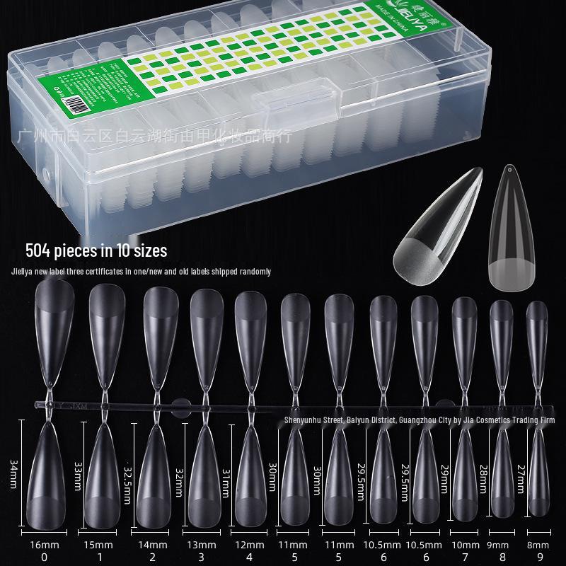 

Jieliya Ultra-Thin Long Pointed Seamless False Nail Tips for Manicure Extension