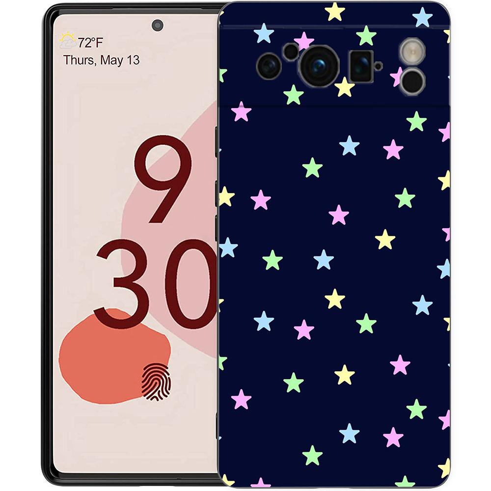 Für Google Pixel 10 Pro Handyhülle Pixel 9 Pro XL TPU Hülle Pixel 8 Pro 9A 8A 7A 7 6A 6 Pro Weiche Hülle Bunte Sterne