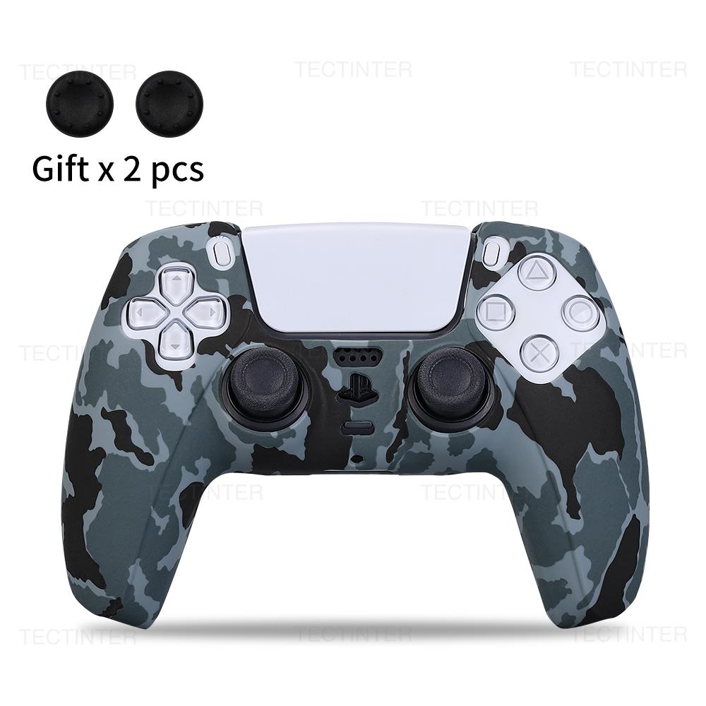 Für PS5 Controller Schutzhülle Silikon Für Playstation 5 Anti-Rutsch Abdeckung Skin für PS5 Slim Hülle Daumengriffe Zubehör