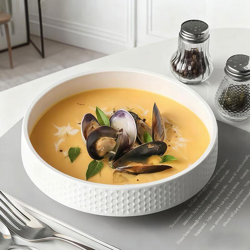 Versatile Ceramic Deep Dinner Plates