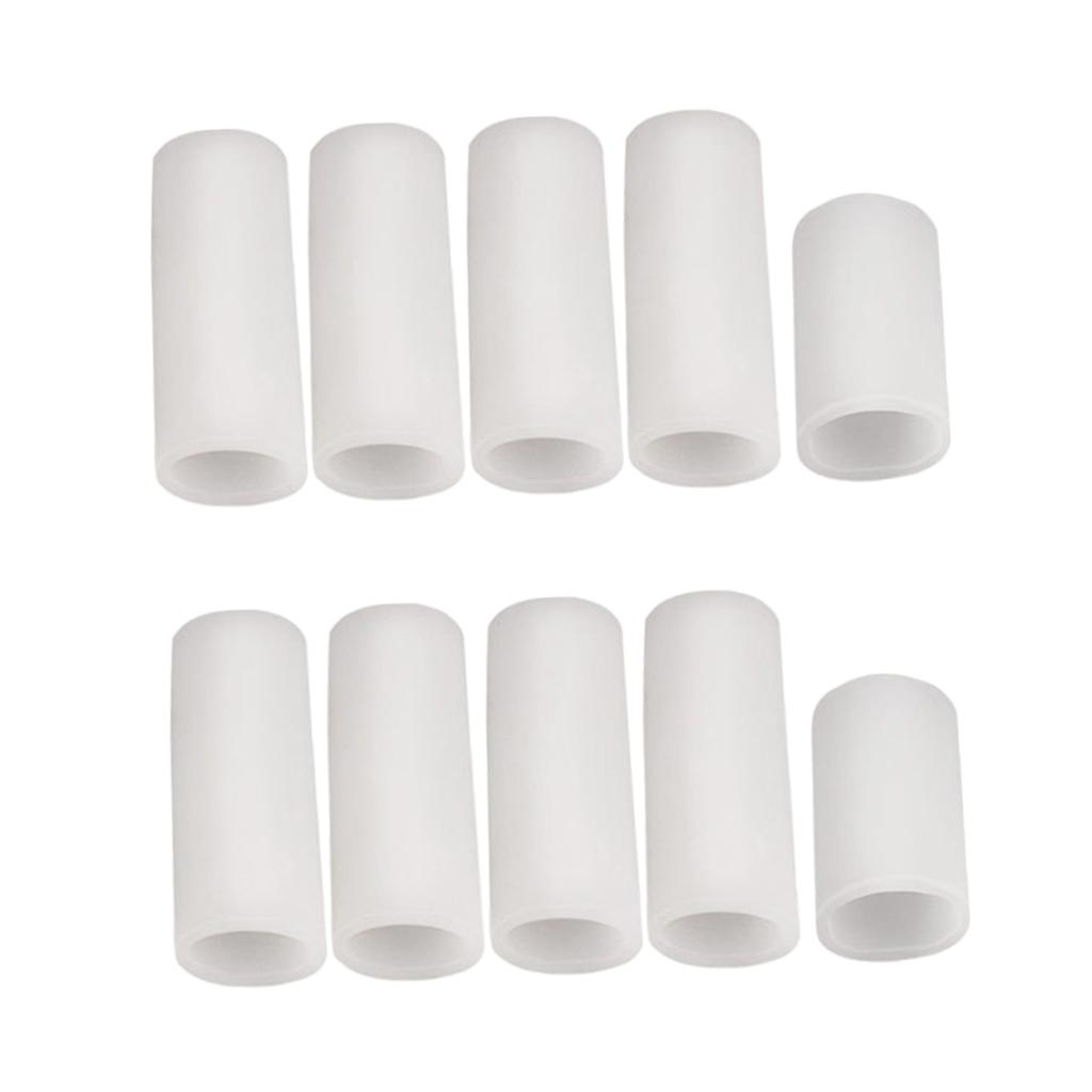 20 Pcs Silicone Gel Toe Finger Caps Covers Sleeves Tubes Unisex